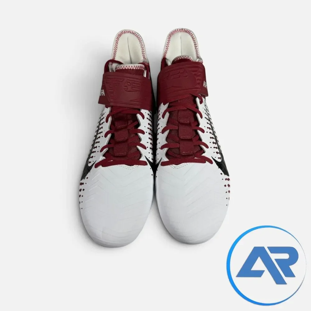 Nike Alpha Menace Pro 2 Mid Football Cleats White Red Men’s Size 12.5 BV3945-106